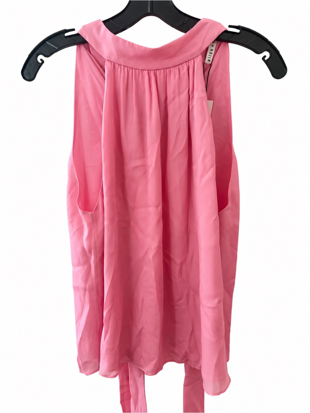 Alice + Olivia Rose Pink Halter Tie-Back Blouse